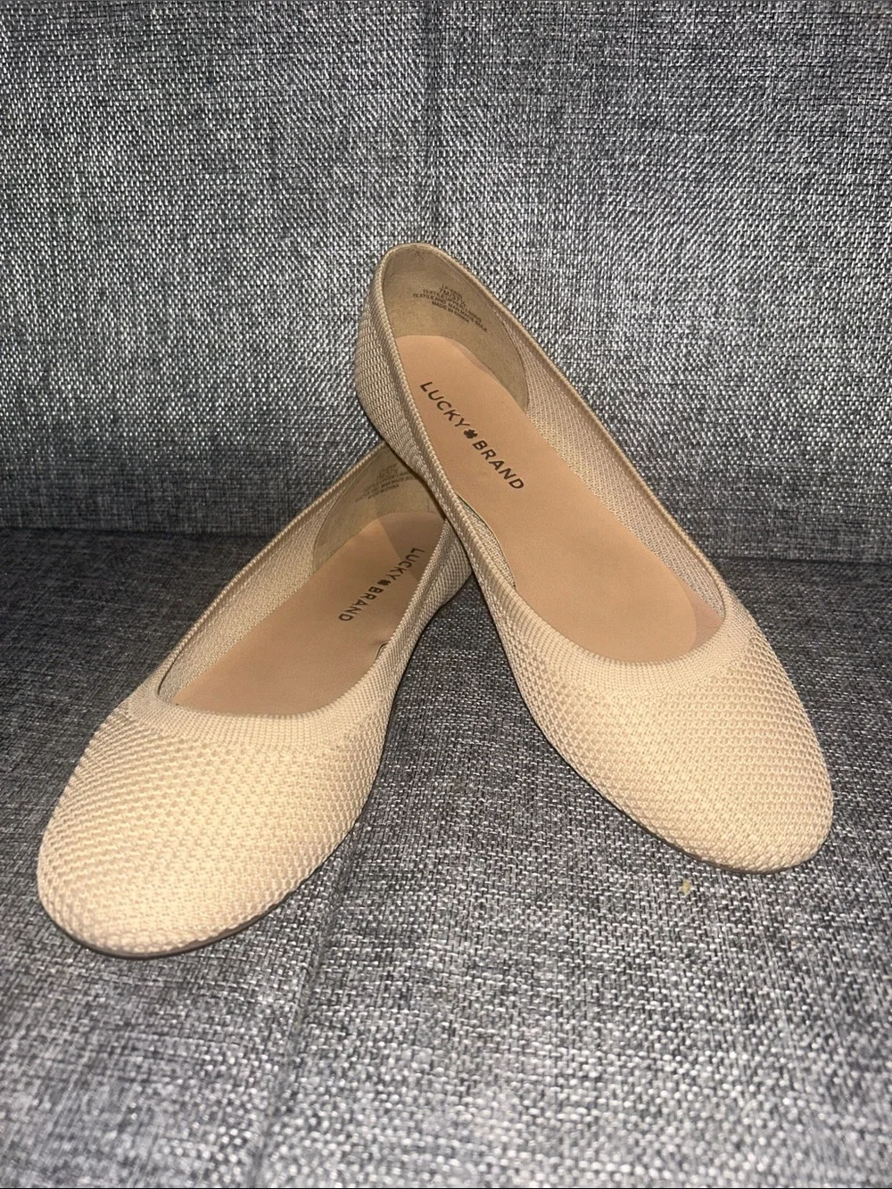 NEW - Lucky Brand Neutral Knit Ballet Flats